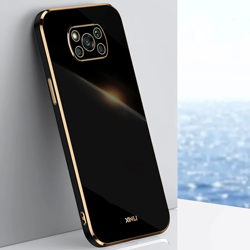 

Luxury Plating Phone Case For Xiaomi POCO X3 NFC F3 GT X2 M3 M4 X4 M2 Pro Shockproof Silicone Soft TPU Back Cover