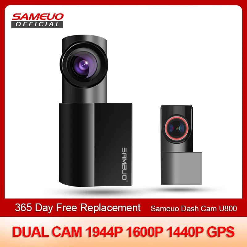 Умный Автомобильный видеорегистратор с 2 камерами 1440P WiFi GPS передний и задний Hidde