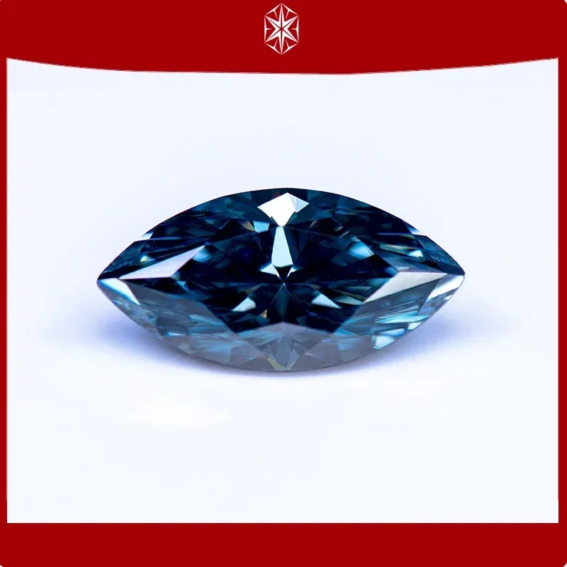 Муассанит Камень Серый Цвет Маркиза Огранки Драгоценный Выращенные в