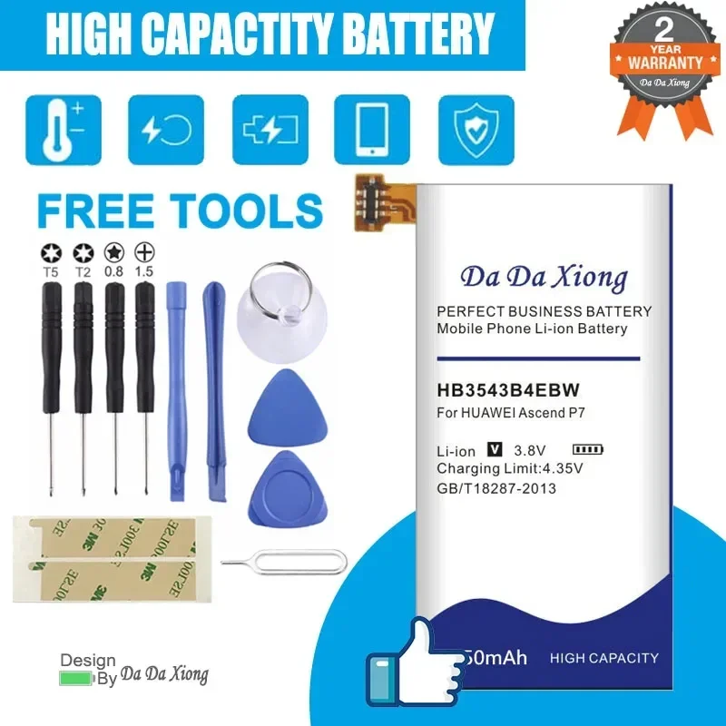 Высококачественный аккумулятор DaDaXing для Huawei Honor Ascend Mate S 2 3 7 P7 P1 20 P30 Pro E5372 E589 R210 E5776s