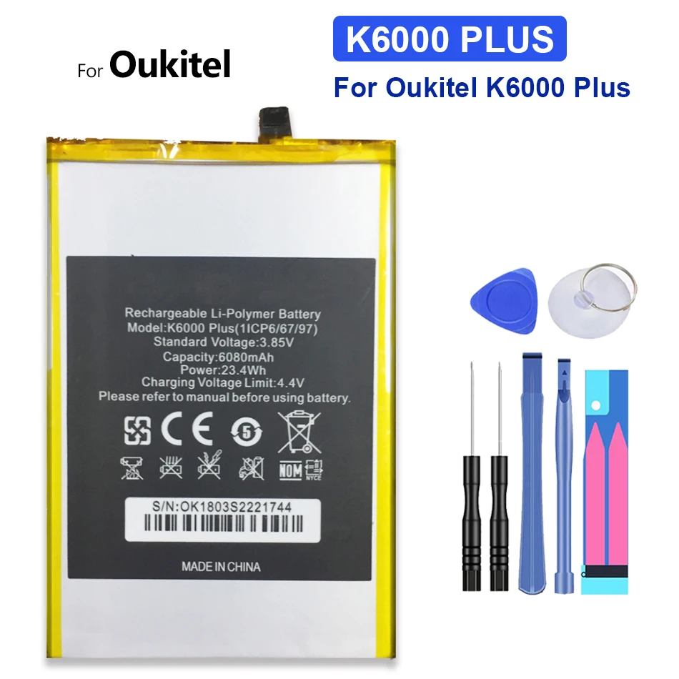 

100% Новинка для OUKITEL K6000 PLUS запасные части 6068 мАч резервная батарея для смартфона OUKITEL K6000 PLUS