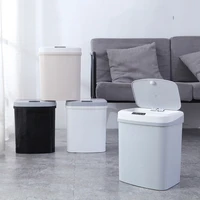smart trash can with lid usb rechargeable home room kitchen storage rubbish bin automatic shock sensor electric garbage can