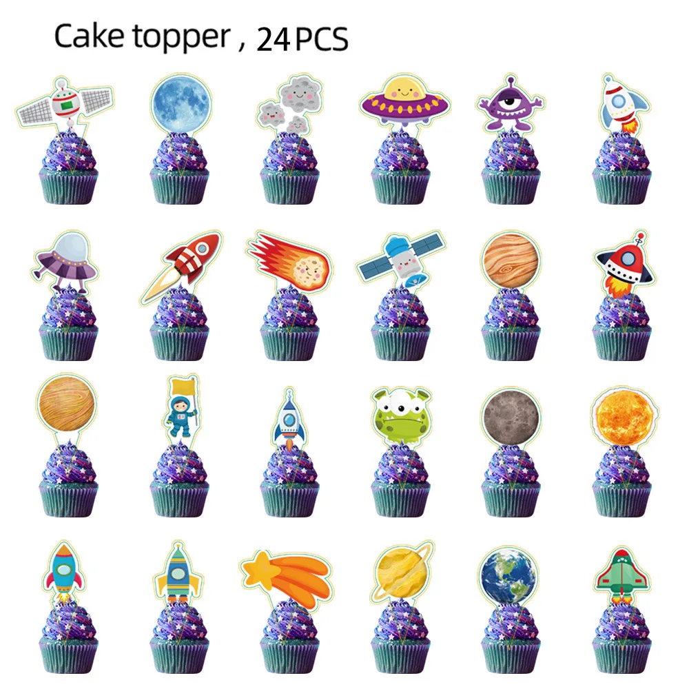 

Космические топперы для кексов