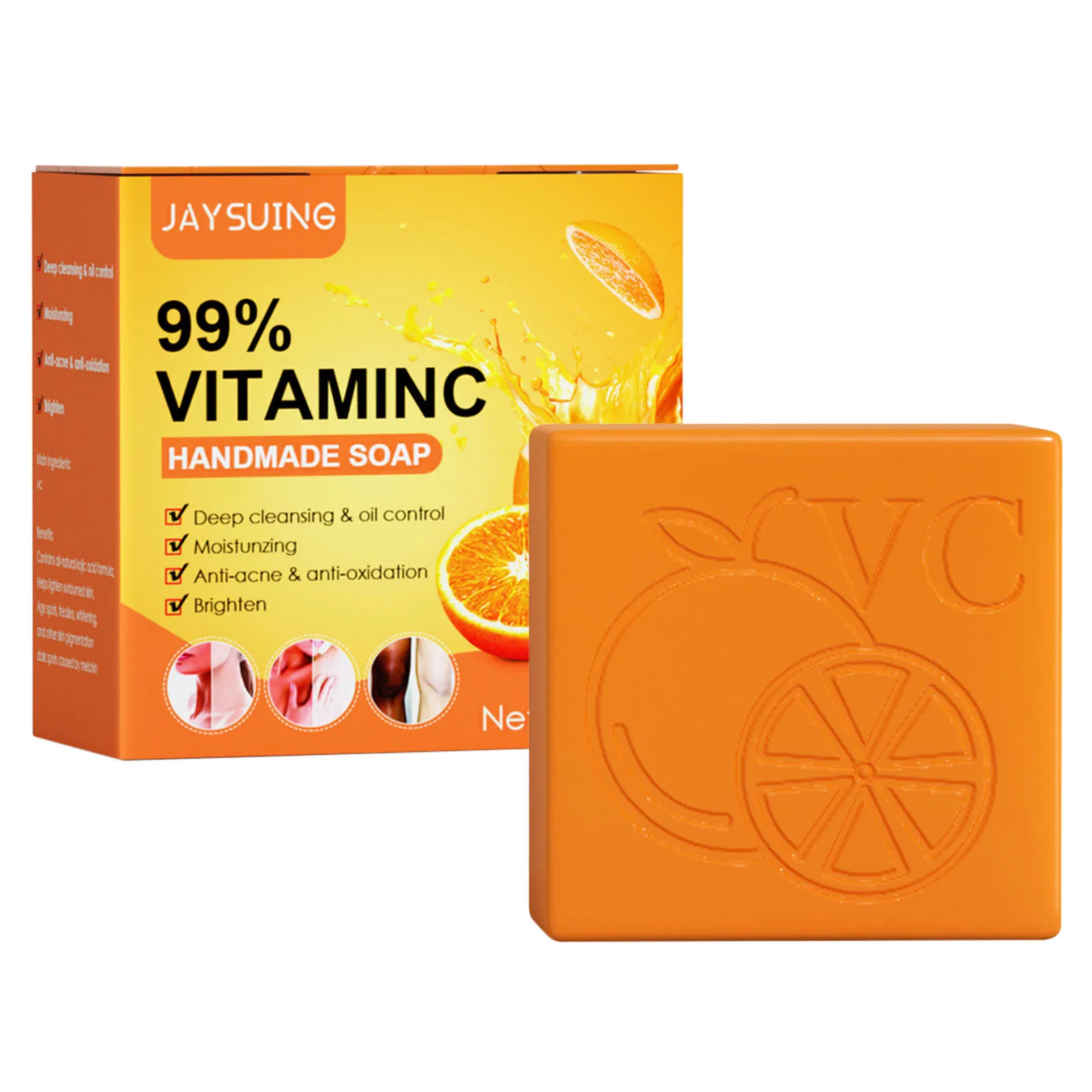 

VC Handmade Soap Traditional Handmade Natural Soap For Skin Face And Body Deep Cleaning Moisturizing And Brightening Skin 100g