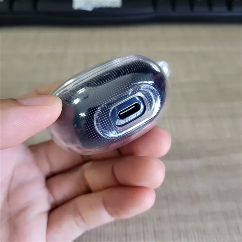 Прозрачный защитный чехол из ТПУ для беспроводных наушников QCY MeloBuds Pro, пылезащитный противоударный корпус, мягкий чехол (art.: 3920cfcfa5fbe) - 3920cfcfa5fbe