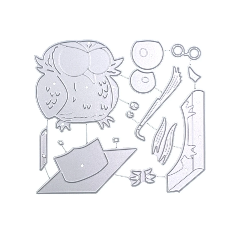 

Cartoon Owl with Graduation Metal Cutting Dies Stencil DIY Album Template