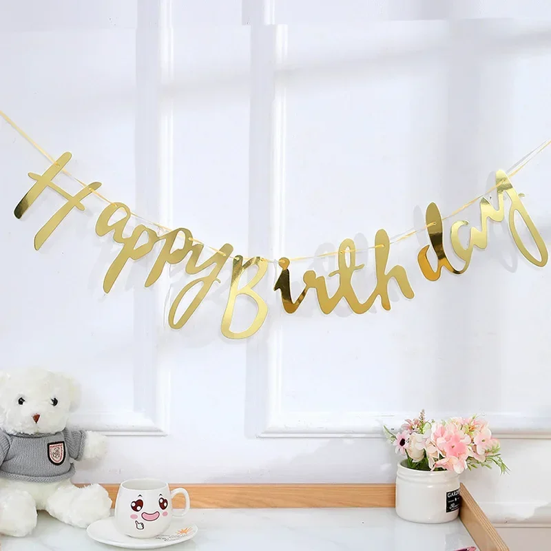 

Золотой баннер "С днем рождения" MOONBIFFY