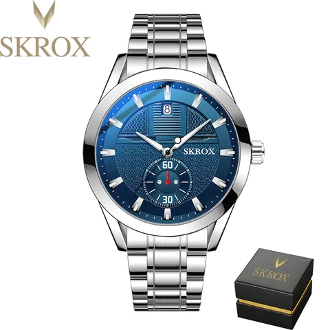 Классические механические наручные часы SKROX, цвет у ассортименте