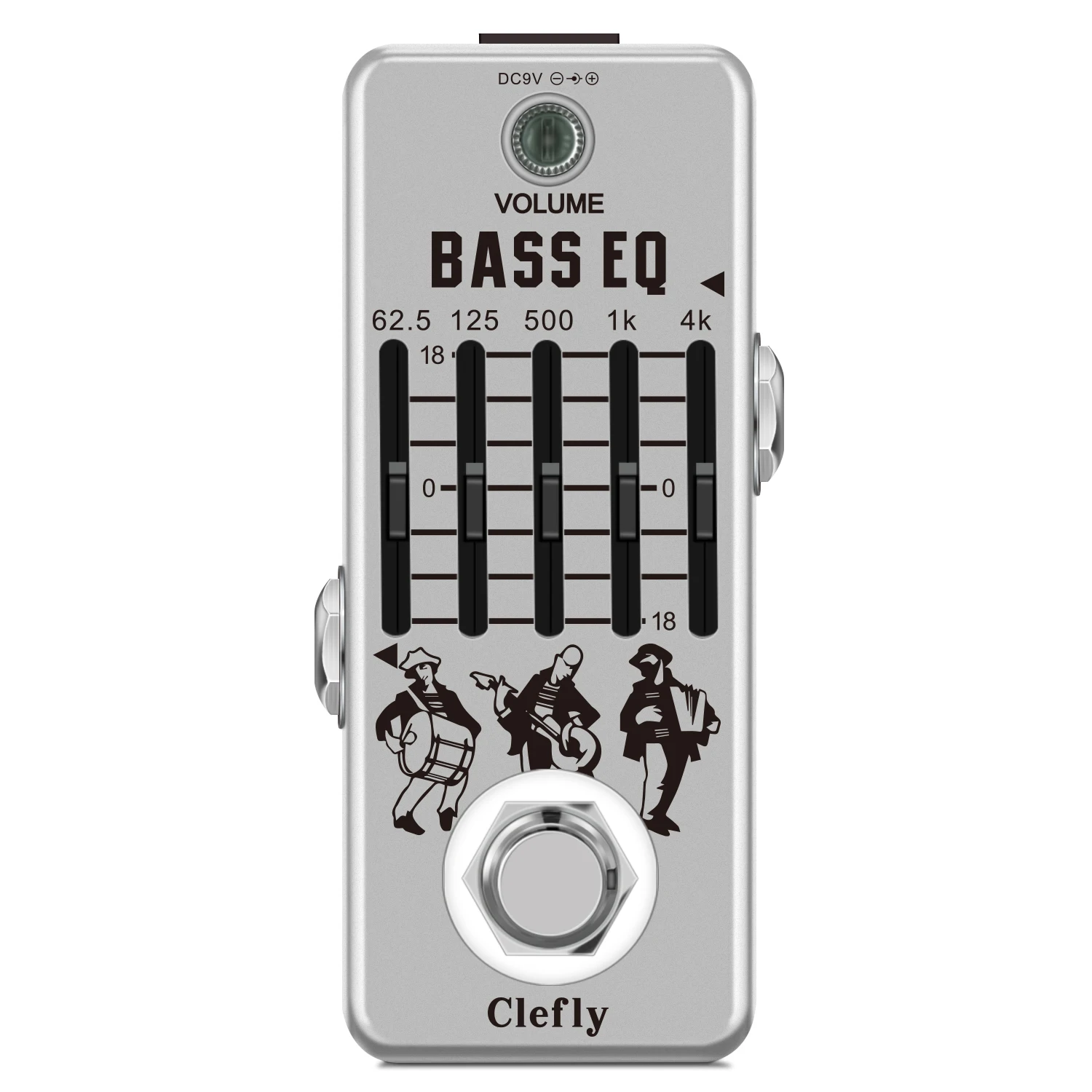 Clefly LEF 317B Bass EQ педаль 5 полосный эквалайзер педали для бас гитары с 5 полосами графического мини размера True Bypass