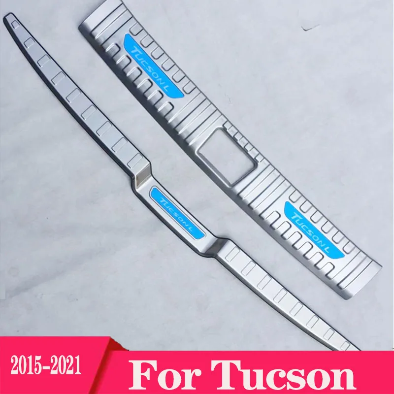 

For Tucson 2015-2021 Rear Guard Tucson Modified Special Trunk Threshold Strip Decorative Stainless steel Accessories Interior