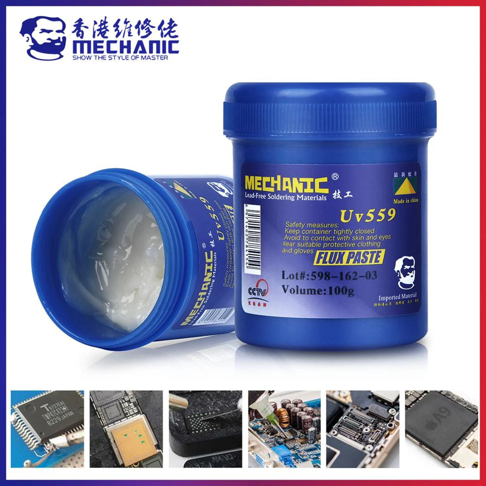 

MECHANIC UV-223/559 10cc Rosin Lead-Free Solder Flux Paste No-Clean Welding Flux for Mobile Phone Repair PCB BGA SMD SMT Tools