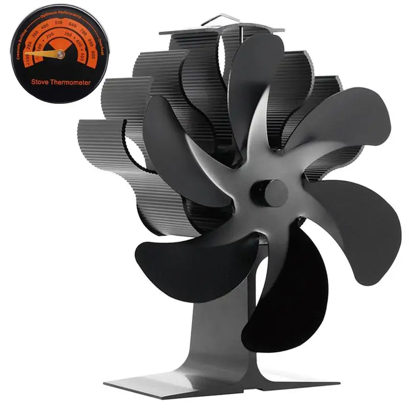 

Heat Powered Stove Fan 6 Blade Fireplace Fan For Wood Burning Stove Wood Stove Fan Heat Powered Fan Wood Stove Accessories