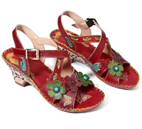 2022 summer wedge sandals womens platform shoes fashion open toe high heels womens summer large size pattern sandals