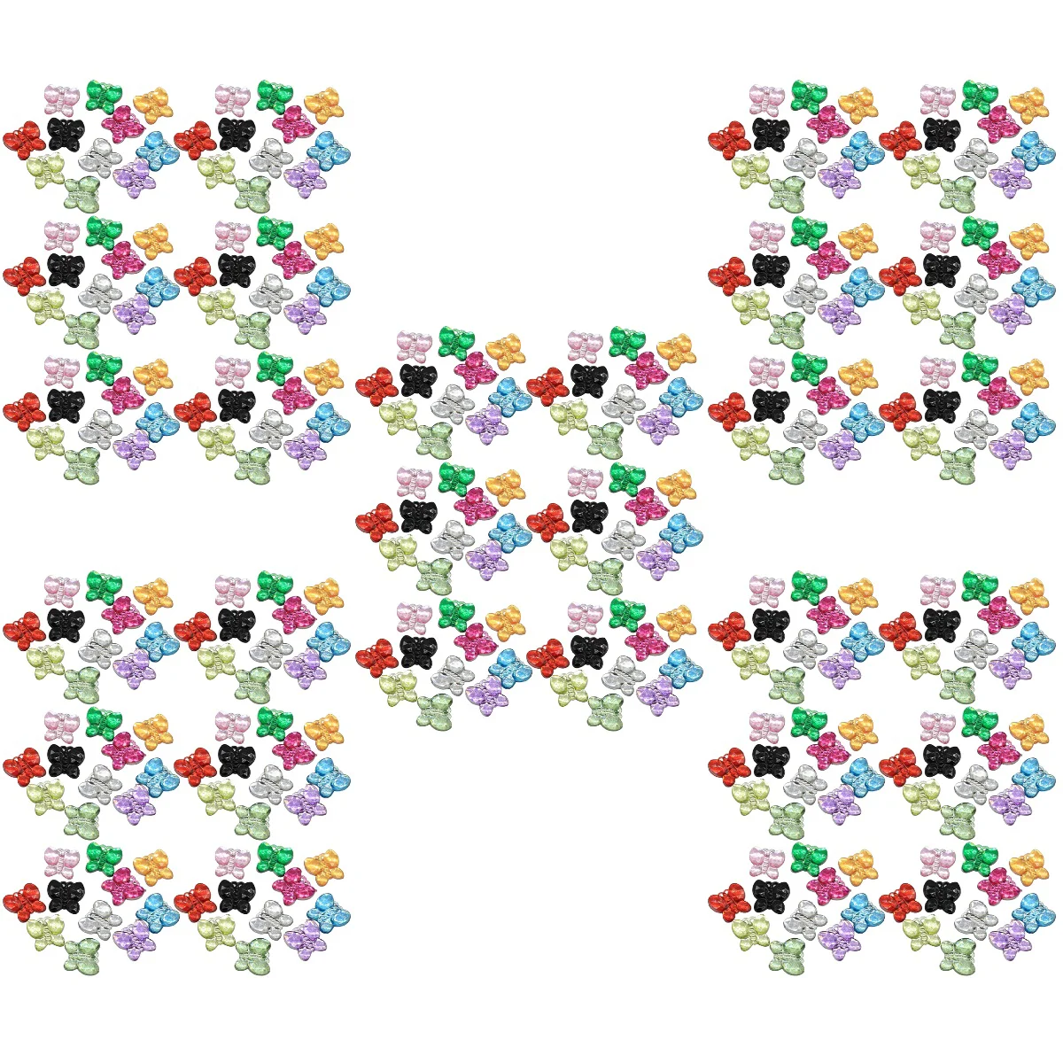 Plastic Butterfly Decorations Decorative Butterflies Crafts Charms Vibrant Decors Nails