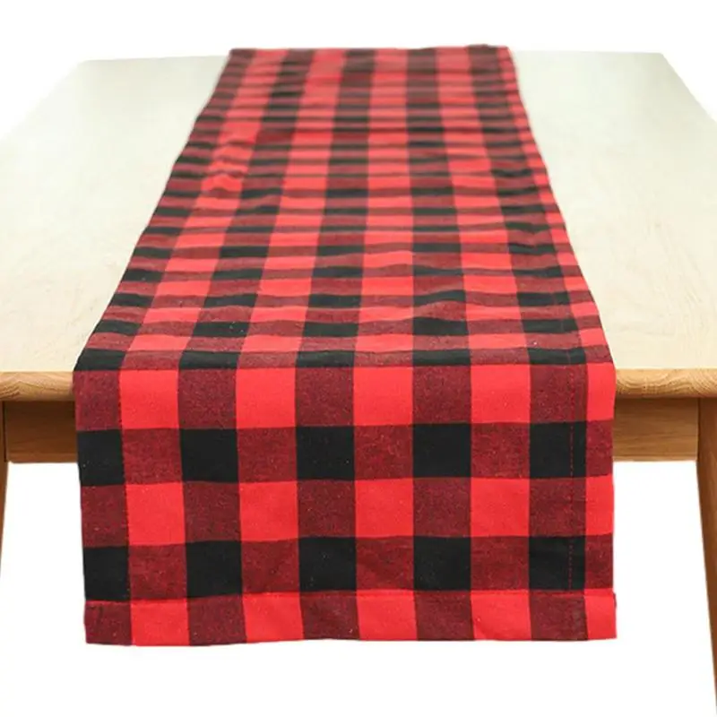 

Plaid Table Runner 15x71 Inch Farmhouse Table Runners For Winter Christmas Holiday Rustic Party Table Home Decor Table Runner