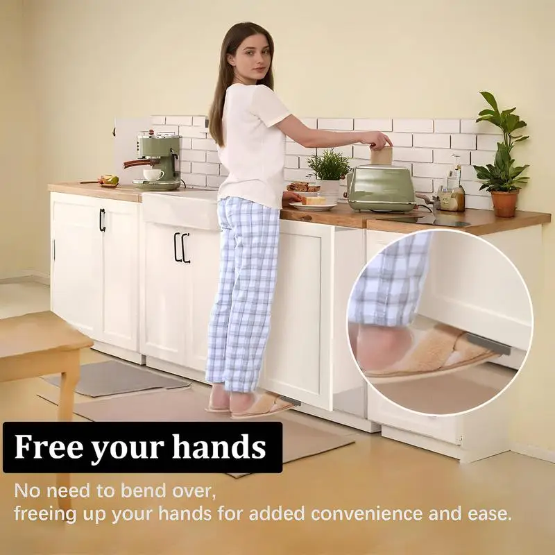 Мусорный бак для ног мебельная ручка без рук быстро открывающийся шкаф ножка