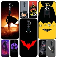 cartoon cool batman art for oppo reno7 6 5 4 2 z lite pro plus se 4g 5g black soft tpu shockproof silicone cover phone case