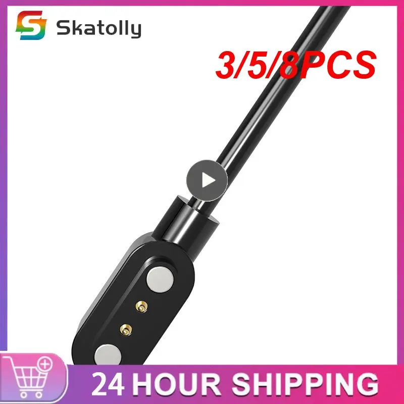

3/5/8PCS Magnetic Usb Charging Cable Business Smart Watch Charging Cable Travelers Fast Charging Dock Charger Adapter