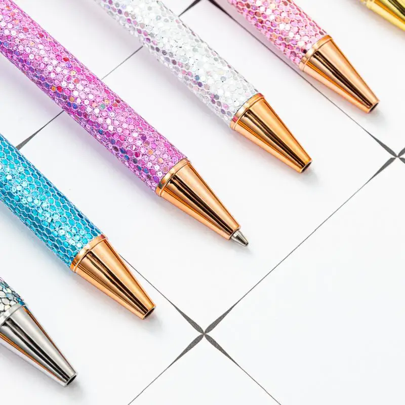 

Gold Pink Press Pen for Student Metal Ball Pen School Supplies