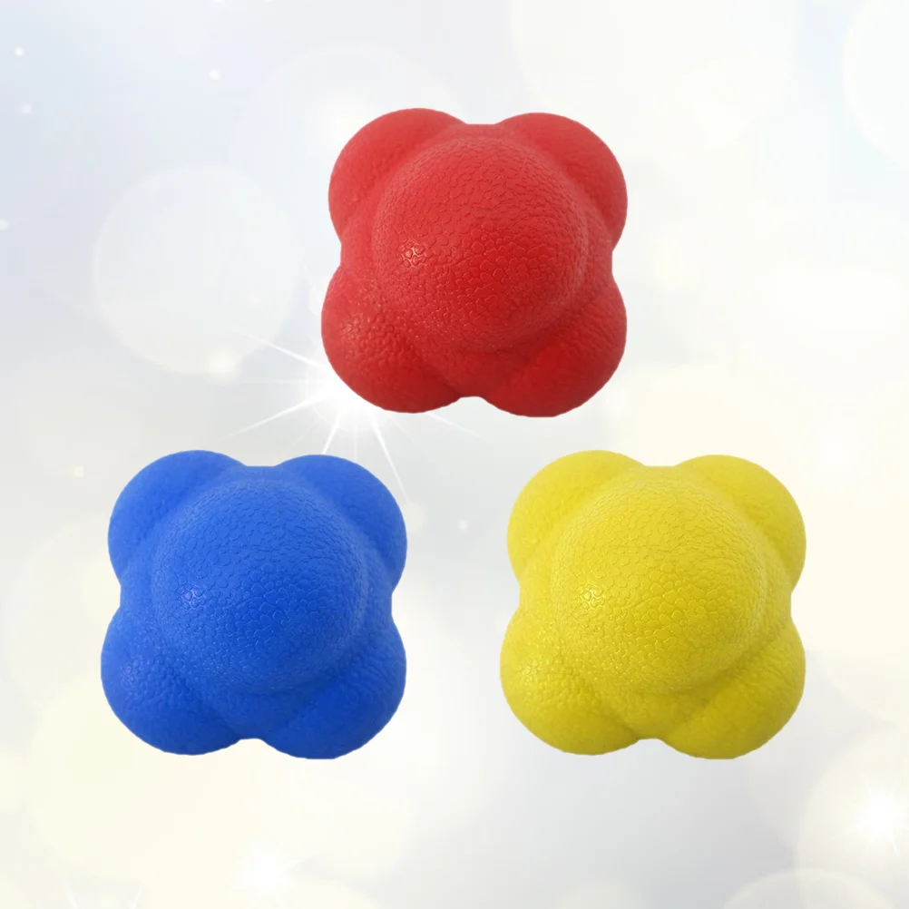 3pcs Agility Reaction Reflex Ball Bouncing Baseball Tennis Badminton Training Exercise Fitness (High