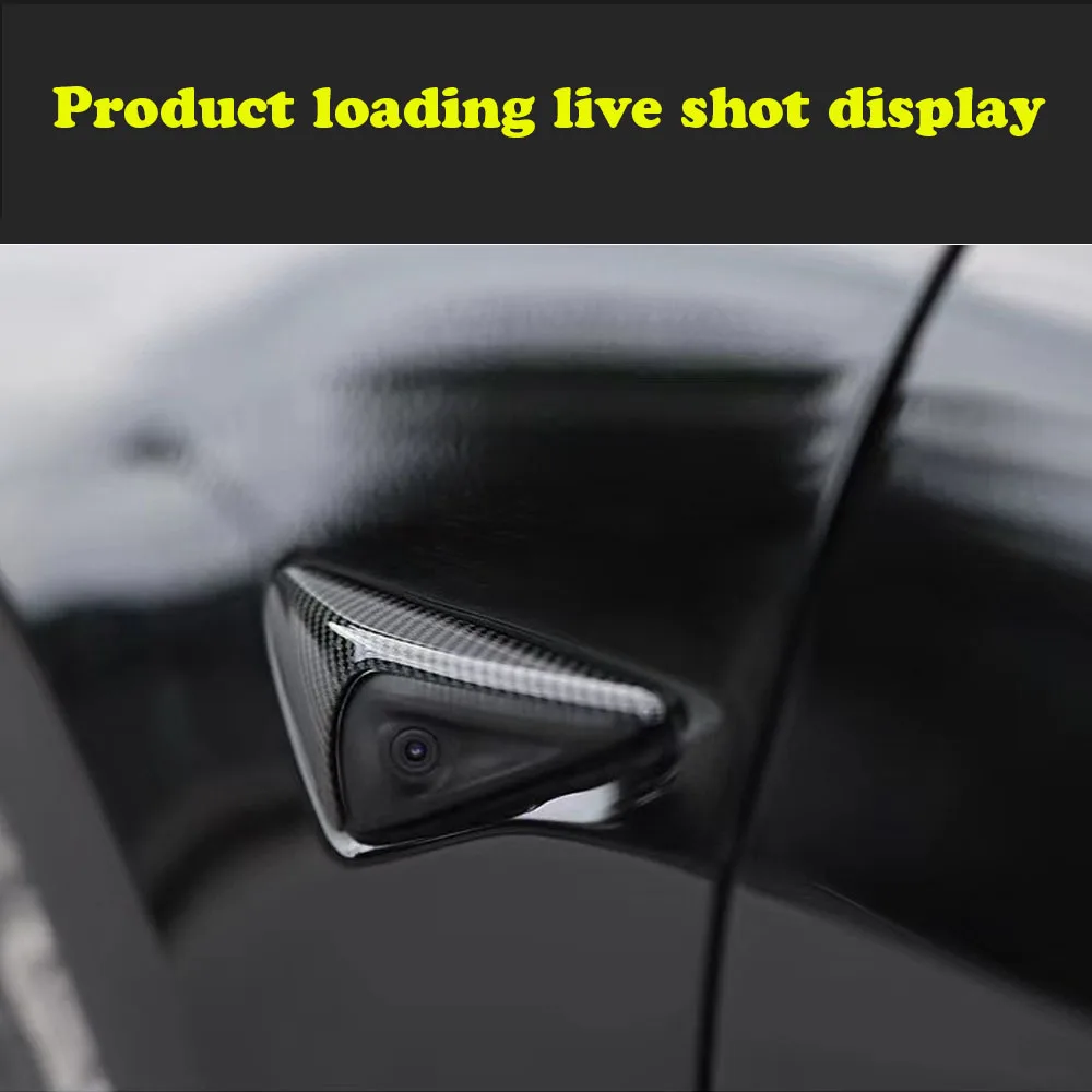 

Carbon Fiber For Tesla Model 3 2021-2022 Model Y Car Side Marker Turn Signal Cover Side Camera Fender Overlay
