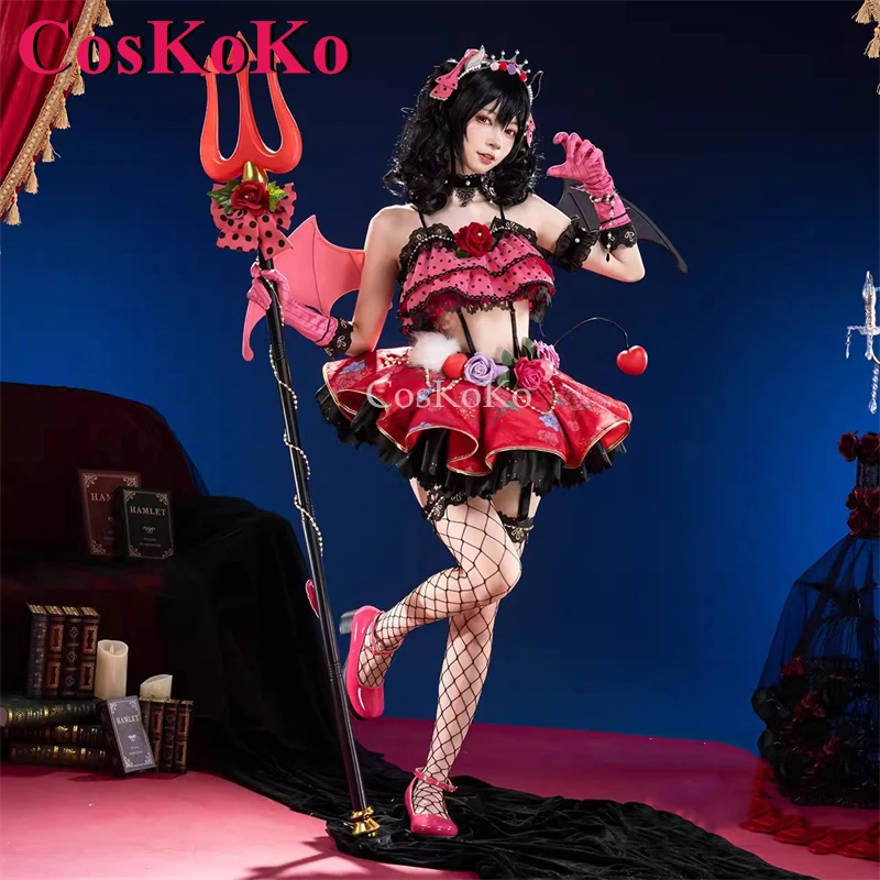 CosKoKo Tojo Nozomi/Yazawa Nico Косплей Аниме LoveLive Костюм Маленький Дьявол Пробуждение Платье