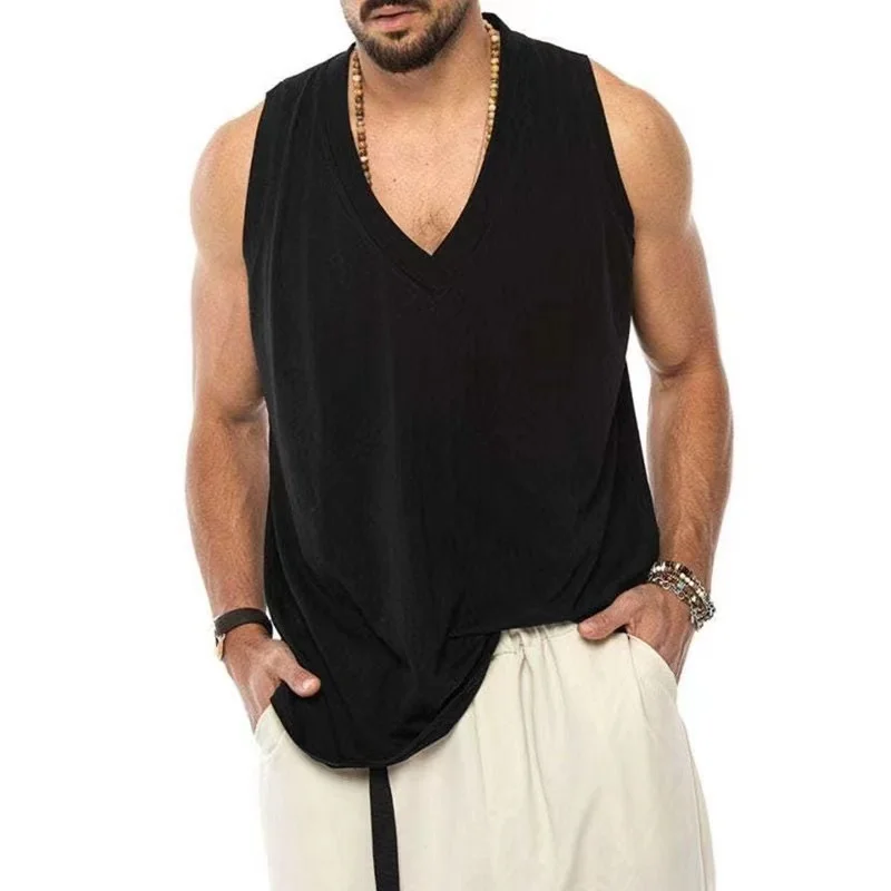 

Simple style men's vest fashionable and comfortable in summer _jes3678