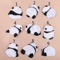 9pcslot chinese panda patch kids clothes iron on embroidered patch stickers children anime patches pet animal cartoon appliques