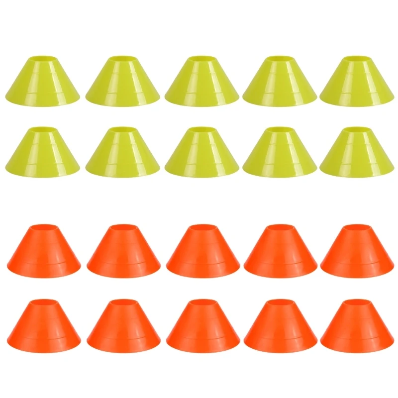 

10 Pieces/Set Disc Cone Kit Soccer Cones Agility Drills Cone Mark Disk for Sport