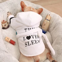 dog pet pajamas french bulldog clothes soft coat jacket for small medium dogs clothing puppy bathrob pet bath drying towel pug