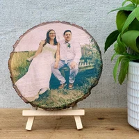 personalized wooden photo frame stand custom wedding accessories home decor valentines day anniversary lovers spainese gifts