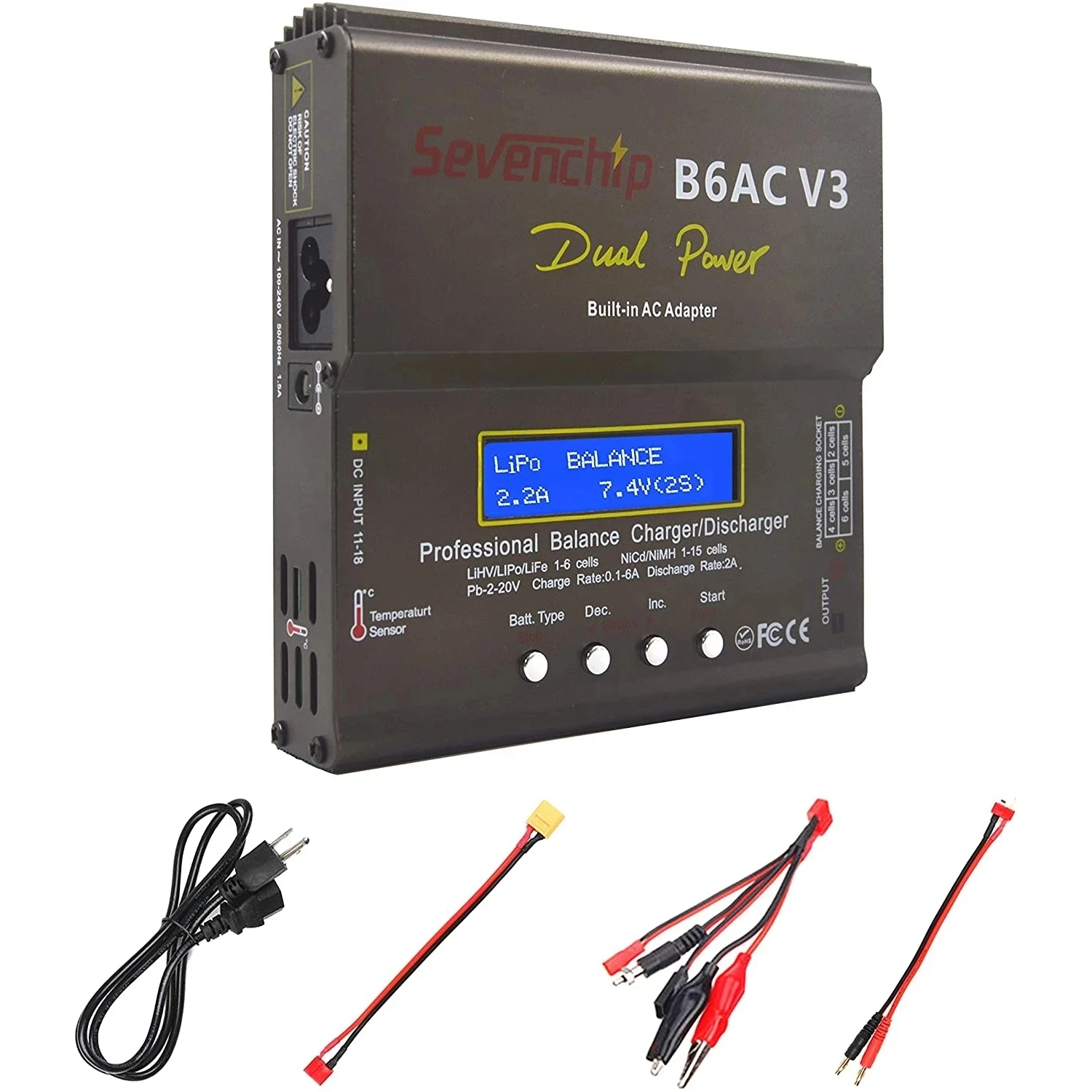 

IMAX B6AC V3 80W Lipo NiMh Li-Ion Ni-Cd Digital Balance Charger Battery Charger Discharger