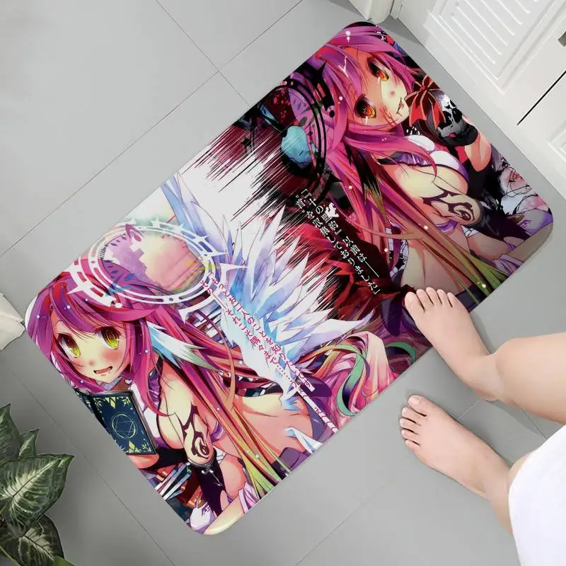 

Bedroom Entrance Carpet Anti-slip Soft Rug Floor Mats Art Children Crawling No Game No Life Prayer Rug Room Carpets Bath Mats