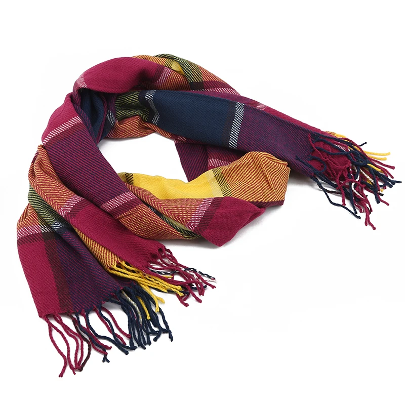 

Spring Winter Women Knitted Scarf Plaid Warm Scarves Shawls Neck Bandana Lady Scarf 2022 New Comfortable Luxury Lady Scarves