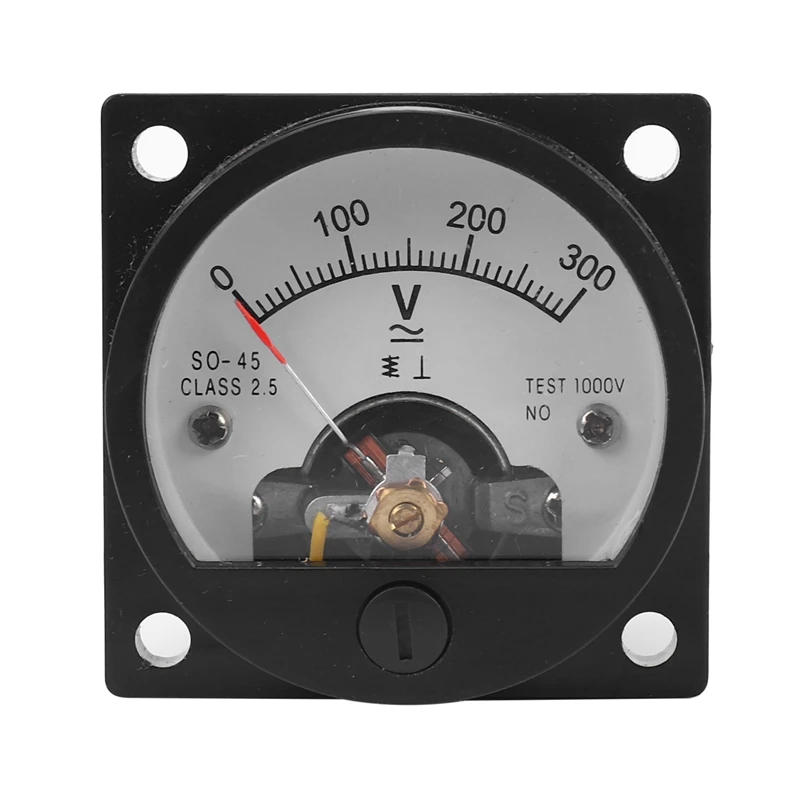 

6X AC 0-300V Round Analog Dial Panel Meter Voltmeter Gauge Black