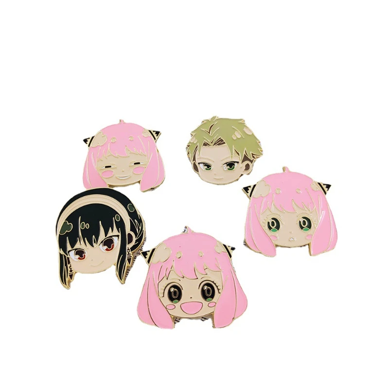 

Creative Hot Selling Anime Spy Play House Brooch Cartoon Q Version Character Metal Badge Enamel Brooch Cos Jewelry Accessories