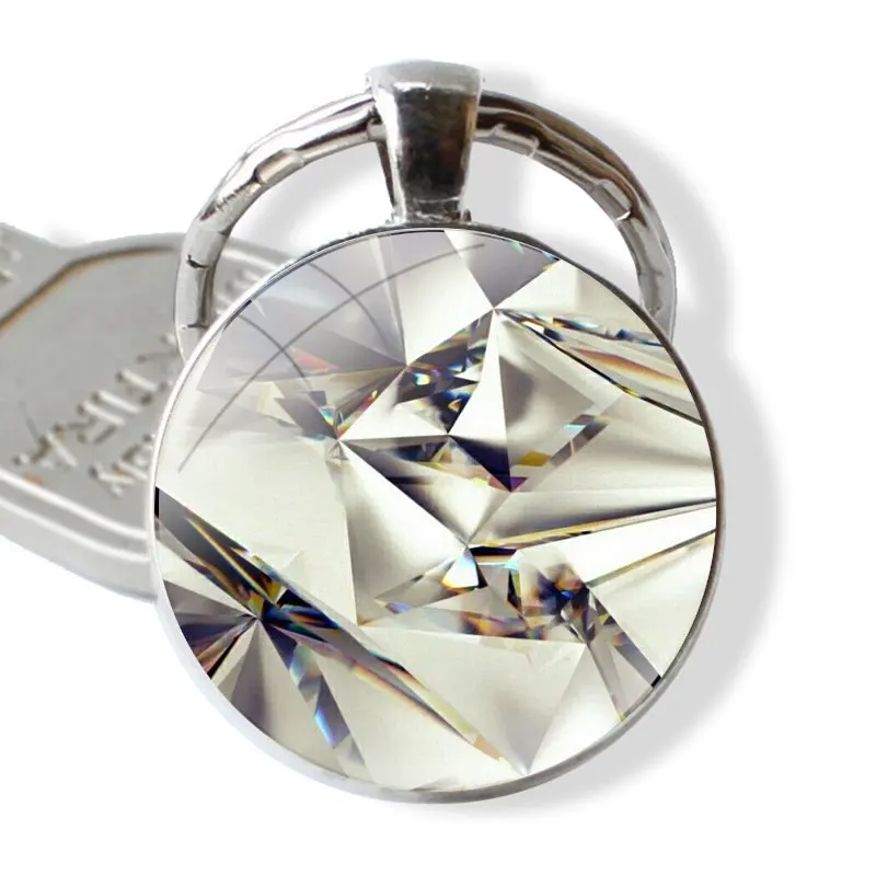 25 мм стеклянный брелок Cabohcon ювелирное изделие подарок геометрическое золото