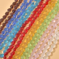 Матовые стеклянные бусины YoZuSmily 11x15 мм