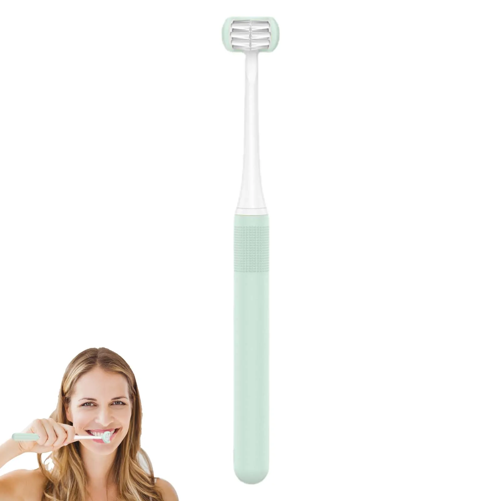 

3-sided Toothbrush Autisms Sensory Toothbrush Three Bristle Travel Toothbrush Complete Teeth And Gum Care Pretty Good Angle