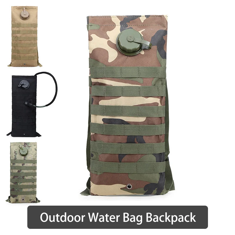 Bolsa de agua táctica militar, mochila de hidratación, almacenamiento de agua para senderismo, Camping, novedad, 3L