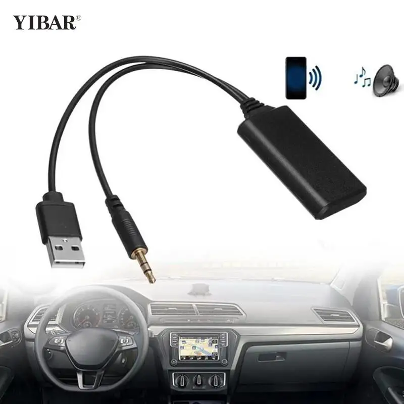 

Car USB Aux 12V bluetooth Module Adapter Stereo Cable AUX-IN 3.5MM Jack Wireless Radio Adapter