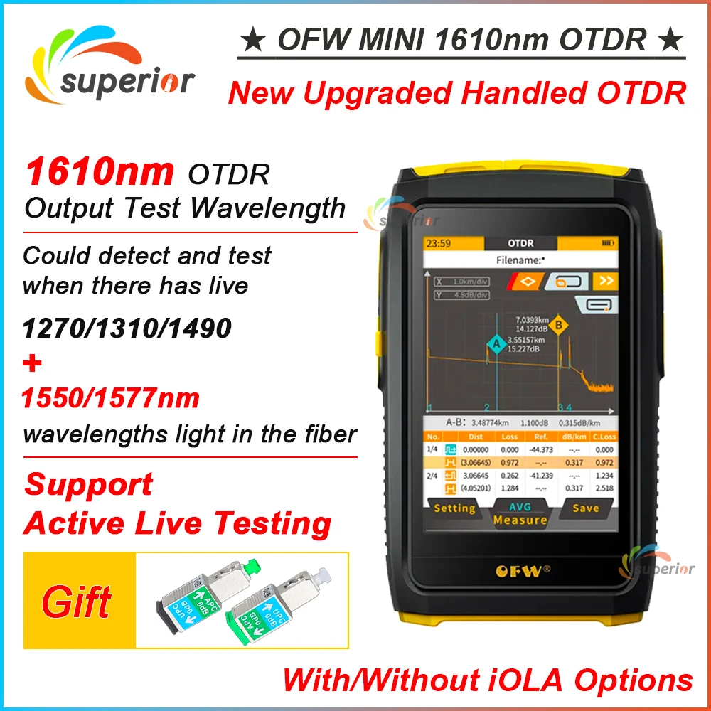 Мини-тестер оптического отражателя OFW оптический рефлектометр с сенсорным