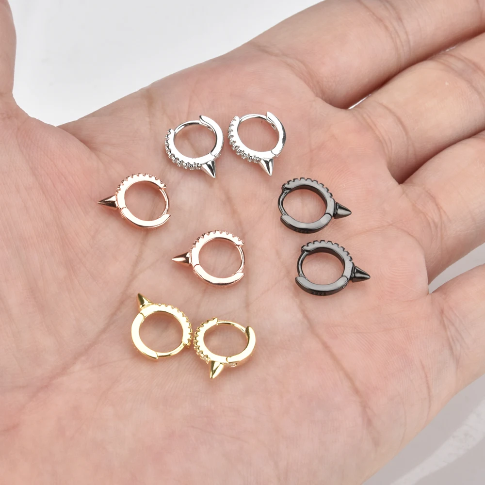 Мини-обручи ANDYWEN из серебра 925 пробы 7 мм | Украшения и аксессуары