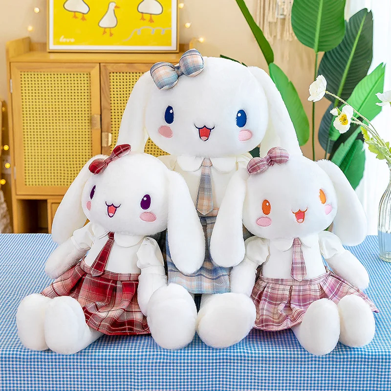 

Cute Soft Jk Colored Skirt Cinnamoroll Plush Toys New Pp Cotton Stuffed Animal Pillow Room Sofa Decor Soft Plushie Appease Toys