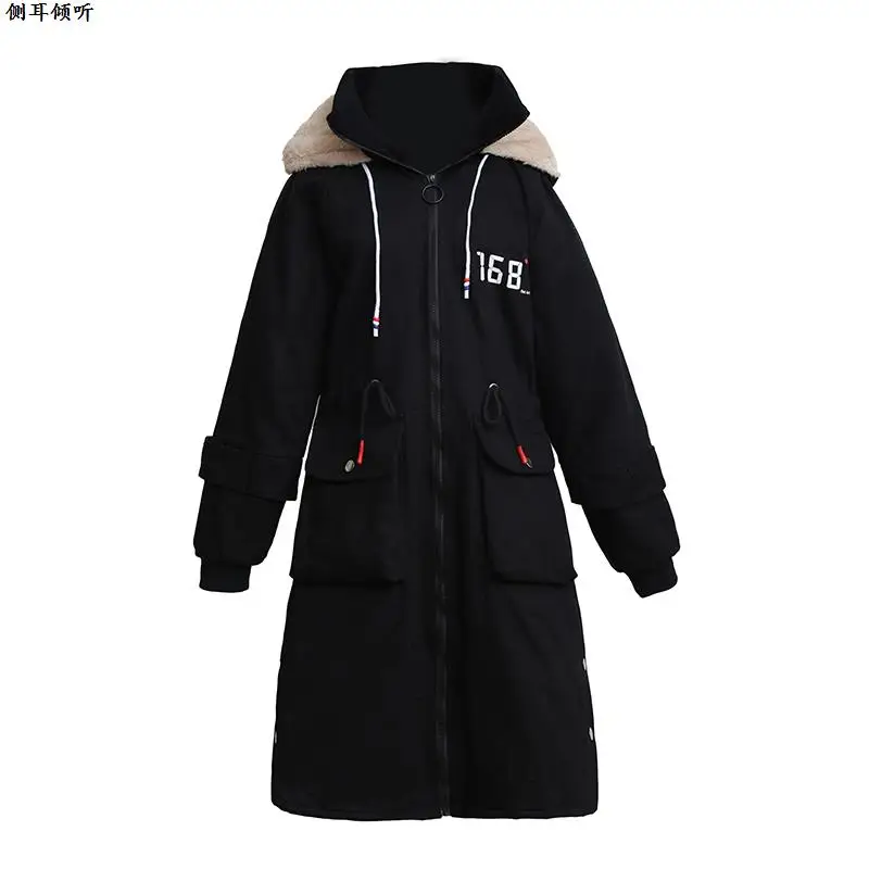 Зимнее пальто Верхняя одежда из овечьей шерсти Женская длинная утолщенная