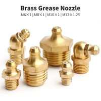 10pcs copper grease nozzle miniature grease nozzle linear guide slide block straight bend nozzle m6 m8 m10 m12