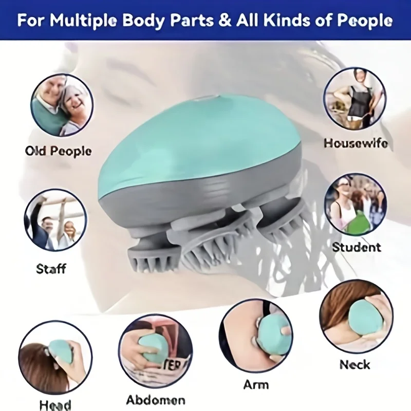 Массажер для головы — массажер кожи осьминога сухого и влажного разминания