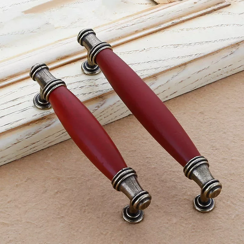 

Vintage Wooden Handles for Furniture Cabinet Knobs and Handles Cupboard Handles Drawer Pulls Kitchen Handles Furniture Hardware