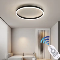 nodric modern led ceiling lamp for living room bedroom study lamps remote control dimmable round ceiling lights surface lighting
