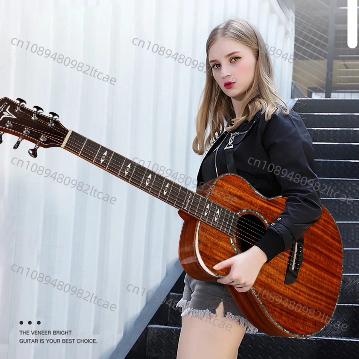 Профессиональная Гитара Bullfighter D-3623 KOA из дерева 36 дюймов натуральный цвет акации